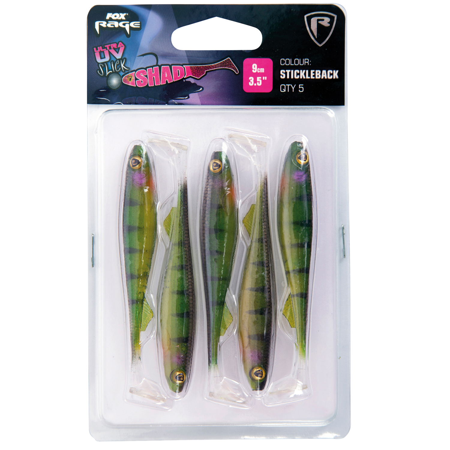 Fox Rage Slick Shad Ultra UV Lures 9cm Stickleback