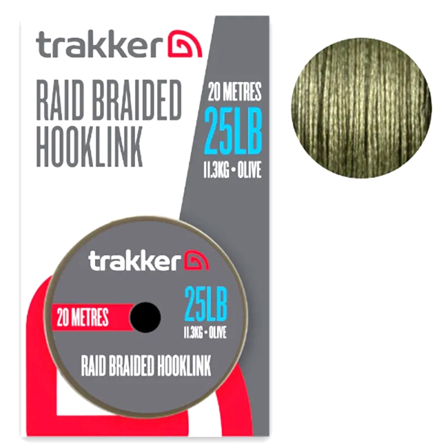 Trakker Raid Braided Hooklink 20m 25lb