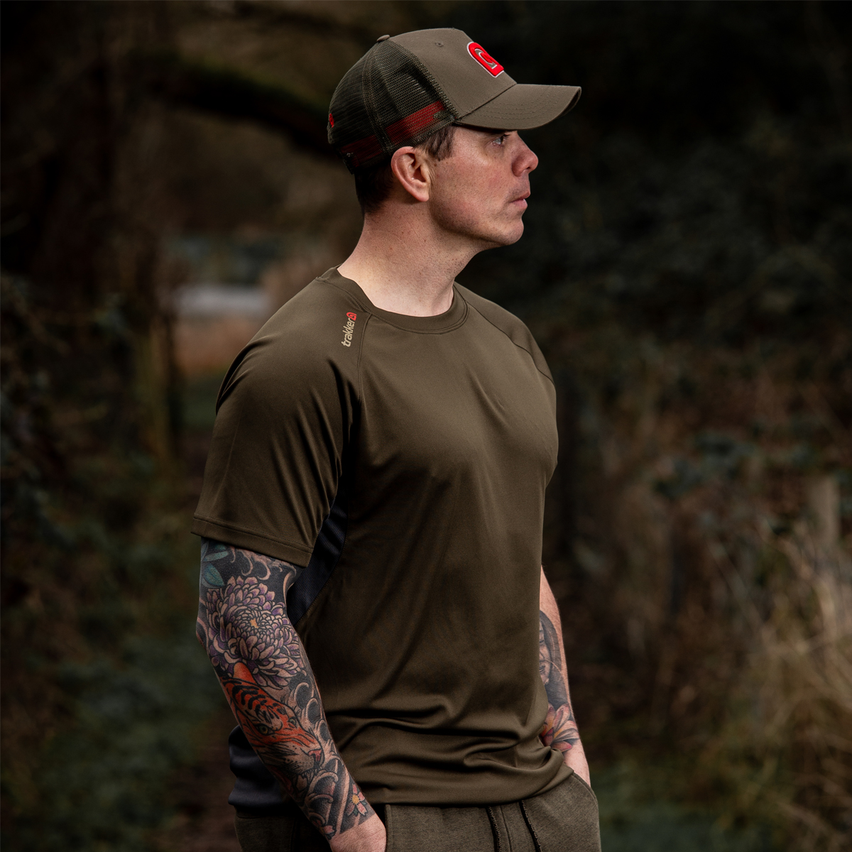 Trakker Moisture Wicking Fishing T-Shirt In Use 1