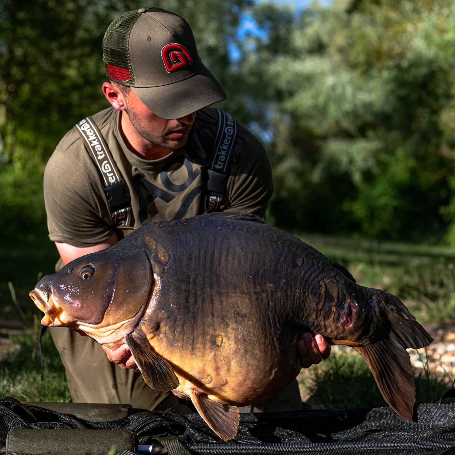 Trakker Trucker Fishing Cap In Use 4