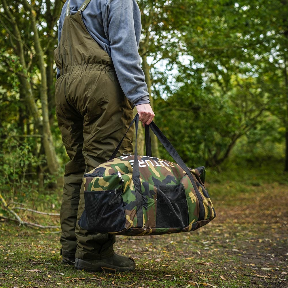 Future Carping V70 Black Fishing Bait Boat In Use Bag