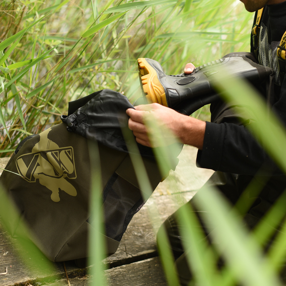 Vass Wader Bag In Use