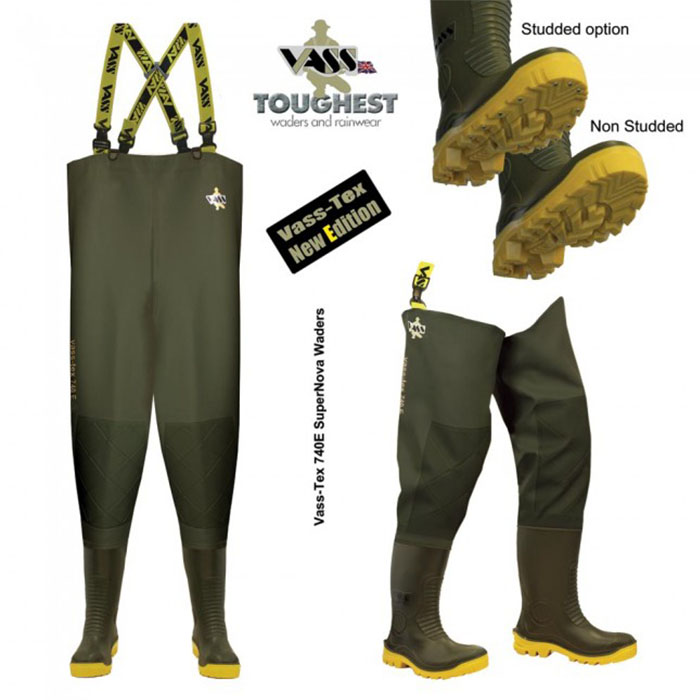 Vass 740E SuperNova Heavy Duty PVC Chest Wader with Knee-reinforcement