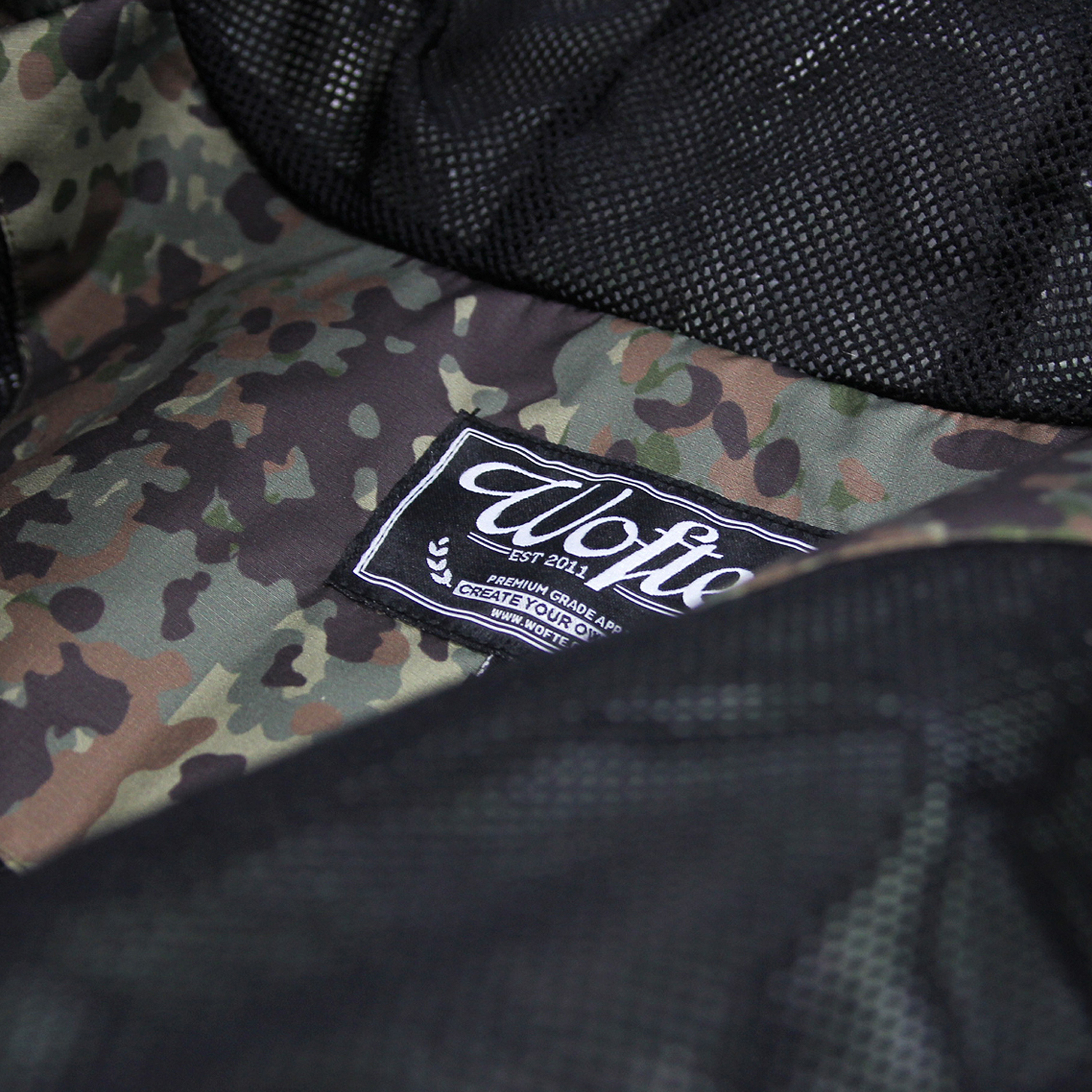 Wofte Flecktarn Softshell Jacket Close Up