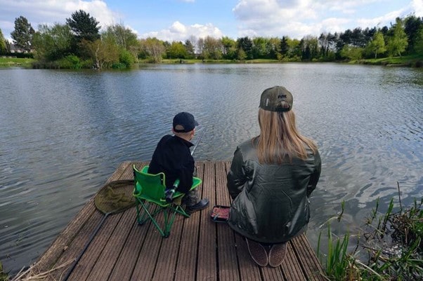 Fishing Mum with her Son