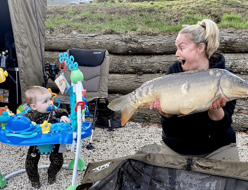 Laura - Carp Fishing with her child